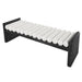 Upholstered Bench With Rolled Cushions - Black / Beige