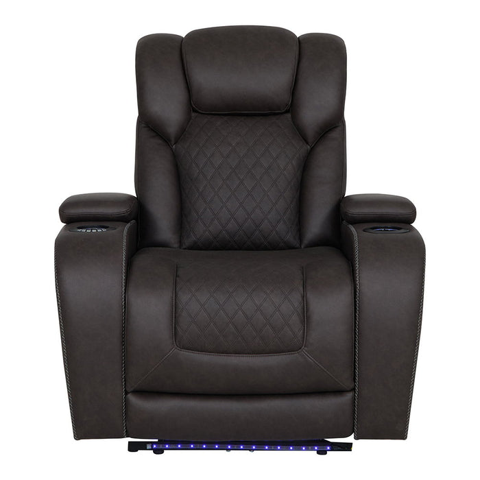 Wendell - Power Motion Recliner With Storage, USB & LED - Dark Gray