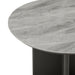 Ciela - Outdoor Round Sintered Stone Dining Table With Sculptural Cross Aluminum Base - Dark Bronze