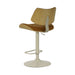 Leland - Adjustable Swivel Curved Back Wood Bar Stool With Faux Leather Seat