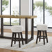 Backless Bar Stools With Soft Cushion (Set of 2) - Brown
