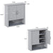 Multi Functional Wall Mounted Cabinet With Adjustable Shelves For Bathroom