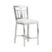 Celina - Counter Height Open Back Metal Barstool With Faux Leather Seat - White