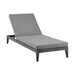 Menorca - Outdoor Patio Adjustable Chaise Lounge Chair In Aluminum With Gray Cushions