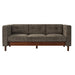 3 Seater Sofa With Square Arms, Tufted Pillow Back For Living Room