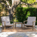 Celestaria - 3 Piece Outdoor Chat Set With Adirondack Chairs, Cushions And Side Table