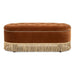 Melinda - Oval Tufted Bullion Fringe Storage Bench