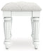 Kozlani - 3 Pc. - Vanity, Mirror And Stool - White