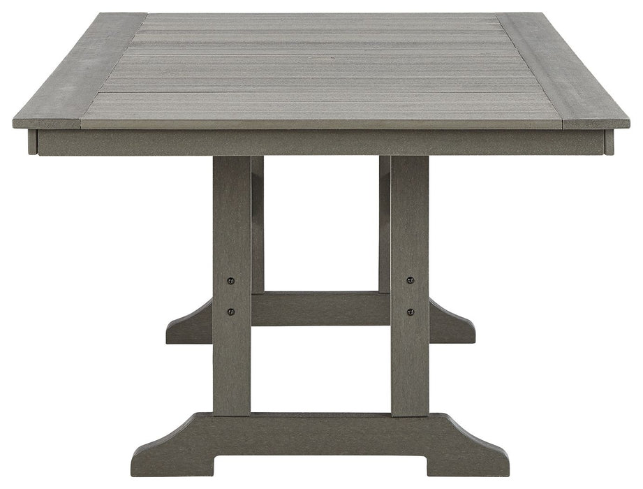 Visola - RECT Dining Table w/Umb OPT - Gray
