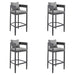 Menorca - Outdoor Patio Counter Height Bar Stool Set