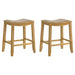 Iyani - Coastal Modern Wood Counter Height Kitchen Bar Stool