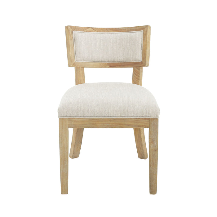 Farmhouse Style Fabric Upholstered Side Dining Chair Set