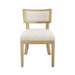 Farmhouse Style Fabric Upholstered Side Dining Chair Set