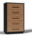 Kozmour - Five Drawer Chest - Black / Brown