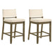 Yaneli - Contemporary Natural Wood Counter Height Kitchen Bar Stool