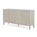 Wood Sideboard With Adjustable Shelves And Storage Cabinet - White Washed