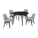 Arcadia And Azalea - Round 5 Piece Dining Set - Gray