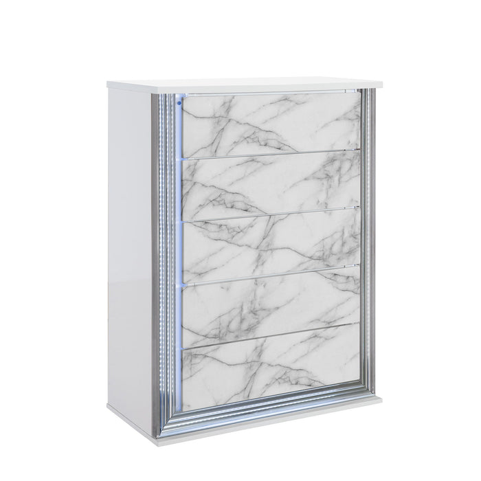 Moon - Chest With LED - White Marble