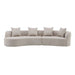 Elegant Curved Sectional Sofa With Full Foam Comfort