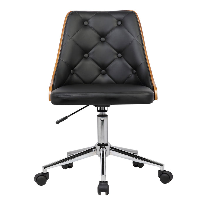 Diamond - Office Chair Veneer Back - Chrome / Black