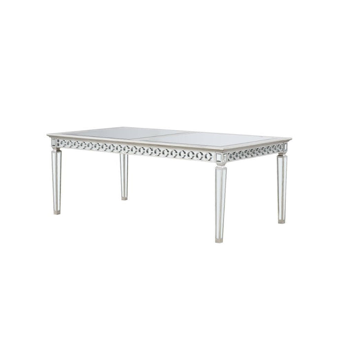 Varian - Dining Table 78"L) - Mirrored & Antique Platinum
