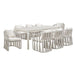 Breeze - Powder Coated Rectangle Metal Outdoor Dining Set With Cushions