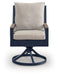 East Beach - Swivel Chair With Cushion (Set of 2) - Blue