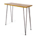 Outdoor Bar Table With Wood Tabletop And Iron Hairpin Legs - Black / Teak