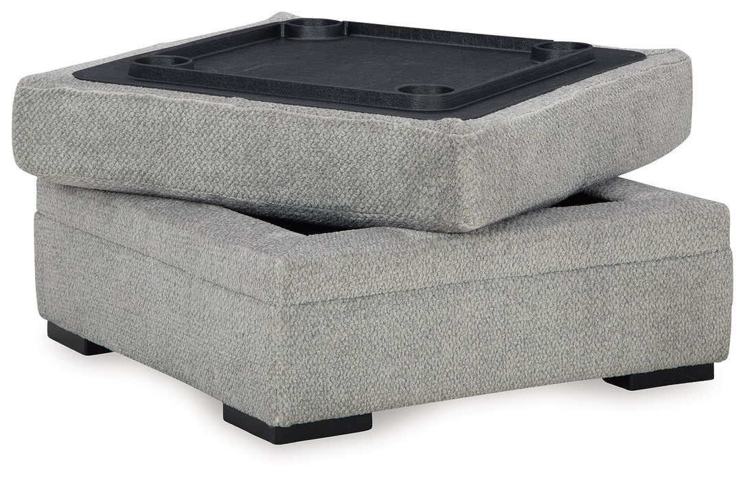 Casselbury - Cement - Ottoman With Storage Sacramento Furniture Store Furniture store in Sacramento