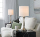 Sawyer - Contemporary Table Lamp (Set of 2) Built In USB Port - Nickel / White