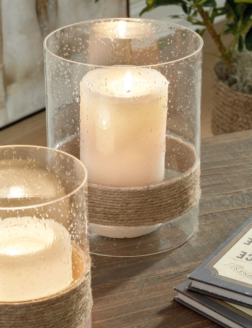 Eudocia - Clear - Candle Holder Set (Set of 2) Sacramento Furniture Store Furniture store in Sacramento