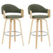 Daxton - Swivel Bar Height Round Back Wood Bar Stool With Faux Leather Seat