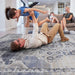 Payas - 6' X 9' Medallion Area Rug - Cream / Blue