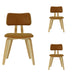 Jaguar - Curved Back Wood Dining Chair With Faux Leather Seat