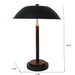 Cosmiclume - Umbrella Shaped Table Lamp 110V - Black