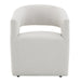 Libni - Arm Chair With Casters - Cream Linen