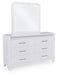 Jarlee - 4 Pc. - King Panel Bed, Dresser, Mirror And Nightstand - White