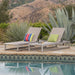 Outdoor Chaise Lounge (Set of 2) With Adjustable Aluminum Frame And Textilene Mesh Seating - Gray