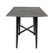 Modern Bar Height Dining Table, Rubberwood Legs And Laminate Table Top, Paladina Marble - Black