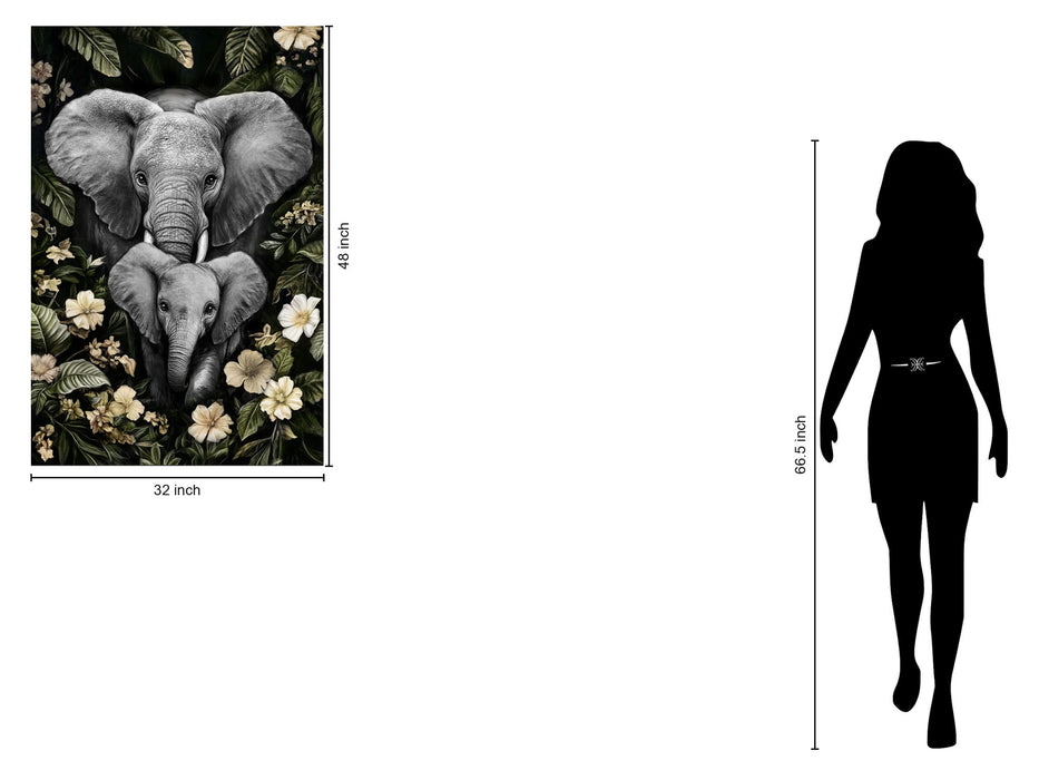 Gentle Giants Haven - 32" x 48" Framed Wall Art