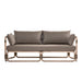 Baja - 79" Outdoor Sofa With Cushions - Brown Wire-Brushed Eucalyptus / Brown