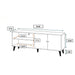 Amidon - TV Stand, With 2 Storage Shelves And 1 Cabinet