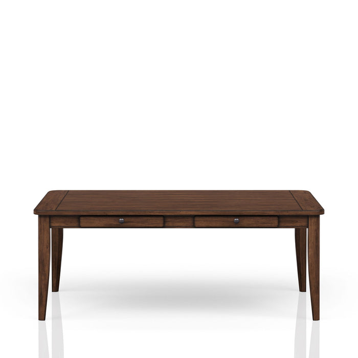Casual Dining Table With Four Storage Drawers - Brown