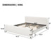 Luxury Upholstered Bed Frame With Curved Headboard & Footboard