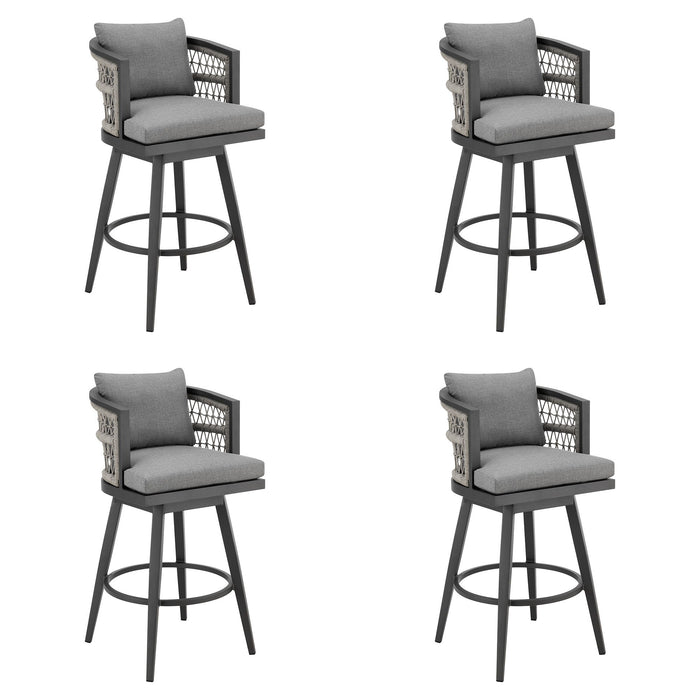 Zella - Outdoor Patio Swivel Counter Stool Set