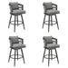 Zella - Outdoor Patio Swivel Counter Stool Set