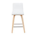 Vienna - Modern Counter Height Swivel Bar Stool - Patterned Oak Wood Frame