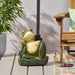 Charming Frog Prince Umbrella Base With Concrete Design - Green