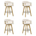 Callah - Contemporary Natural Wood Bar Height Kitchen Bar Stool