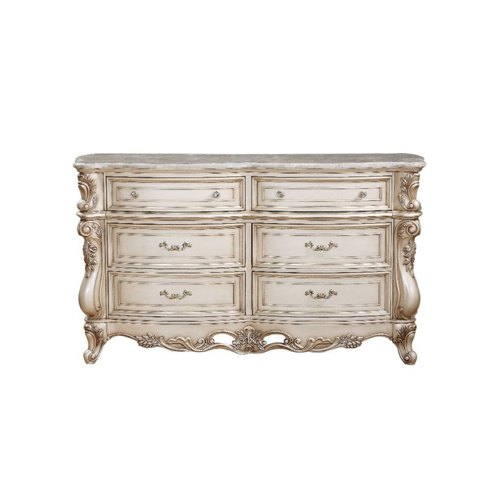 Gorsedd - Dresser With Marble Top - Marble Top & Golden Ivory